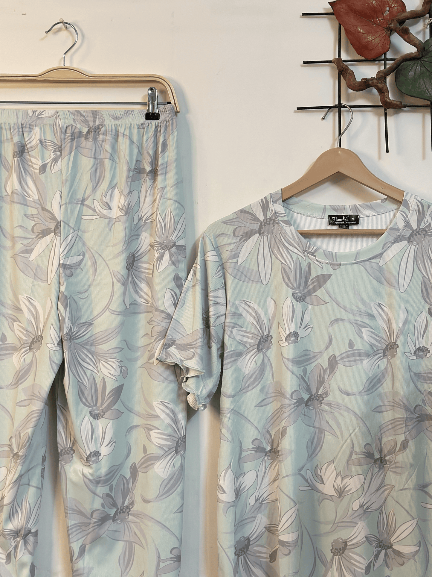Mint Green Floral Sleepwear