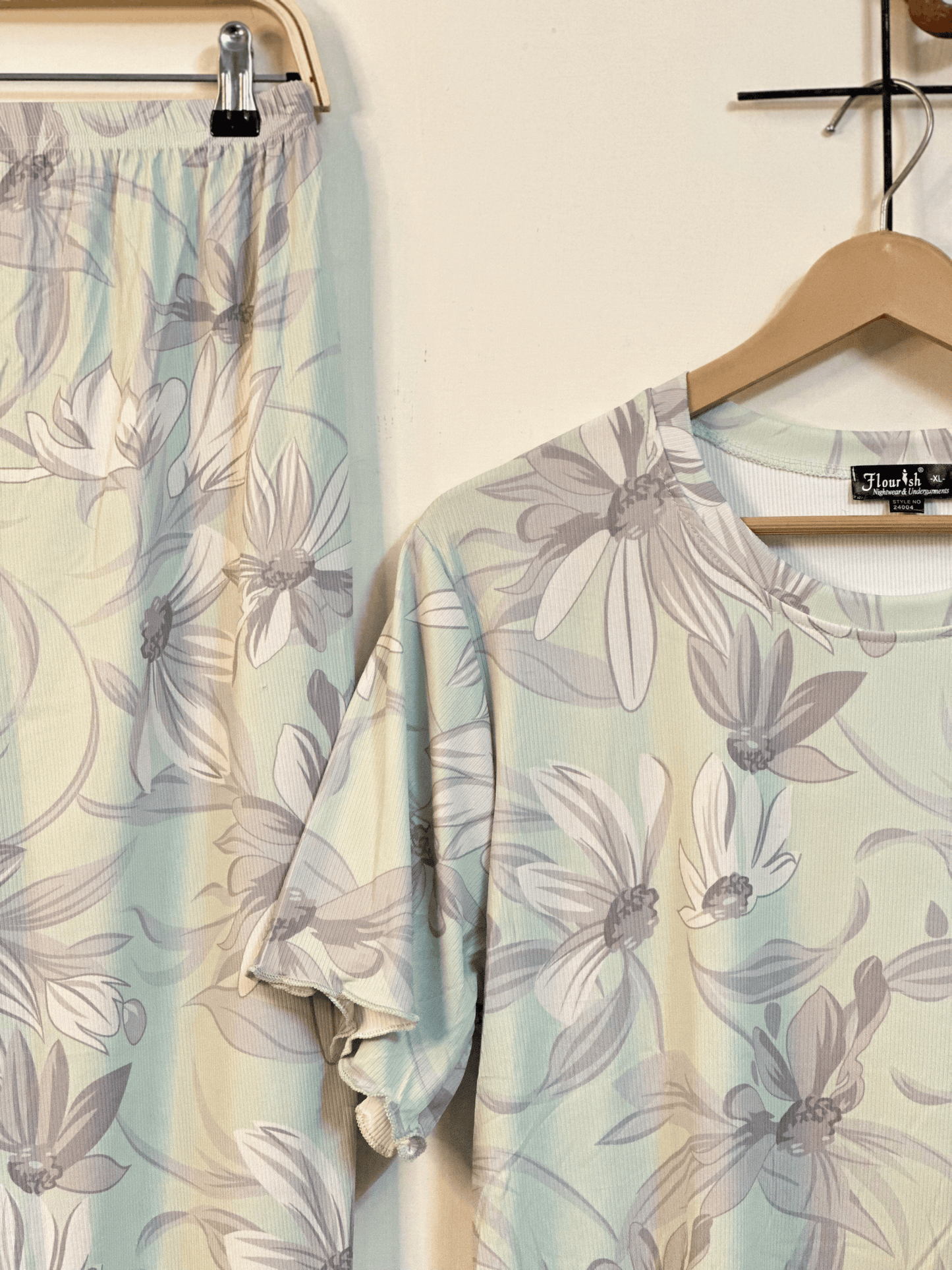 Mint Green Floral Sleepwear