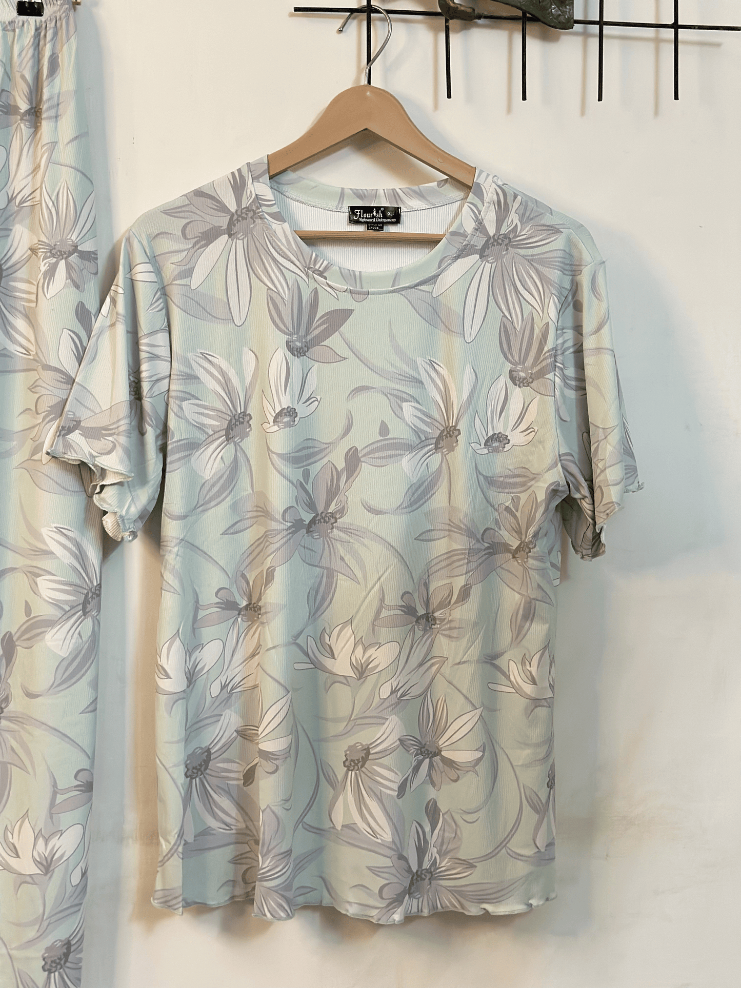 Mint Green Floral Sleepwear