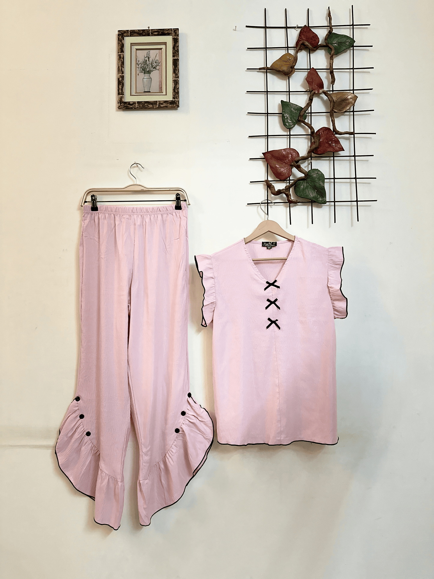Pink Ruffle Elegance Sleepwear