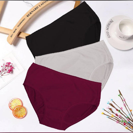 Hi Leg Cotton Briefs | Combo of 3 Panties